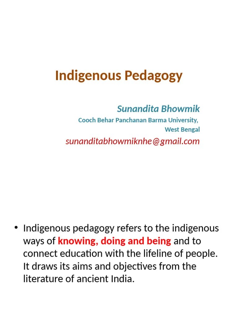 Indigenous Pedagogy | PDF | Teachers | Language Arts & Discipline