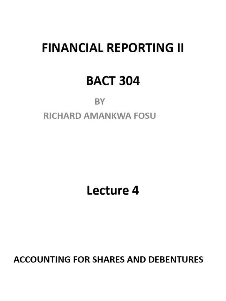 Accounting For Shares And Debenture | PDF