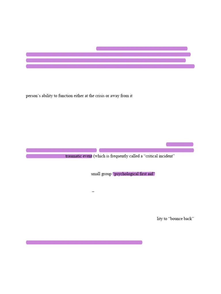 Crisis And Debriefing | PDF | Psychological Trauma | Mental Health