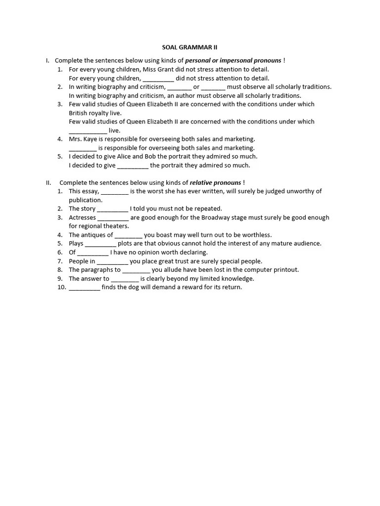 ENGLISH GRAMMAR II- | PDF