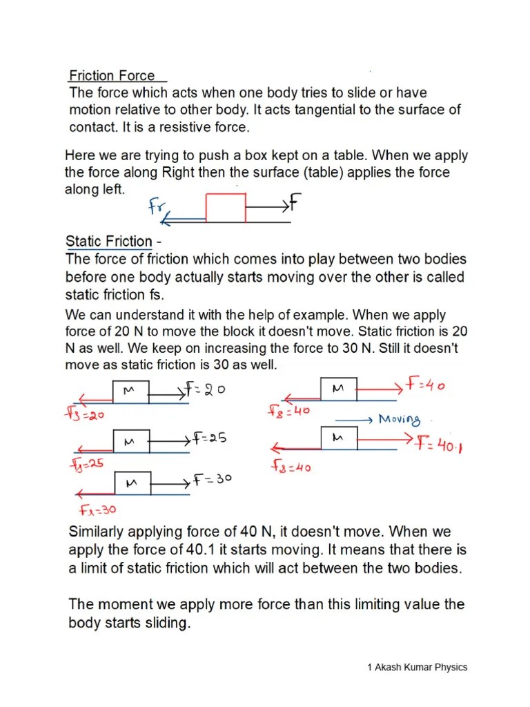 Friction | PDF | Science & Mathematics