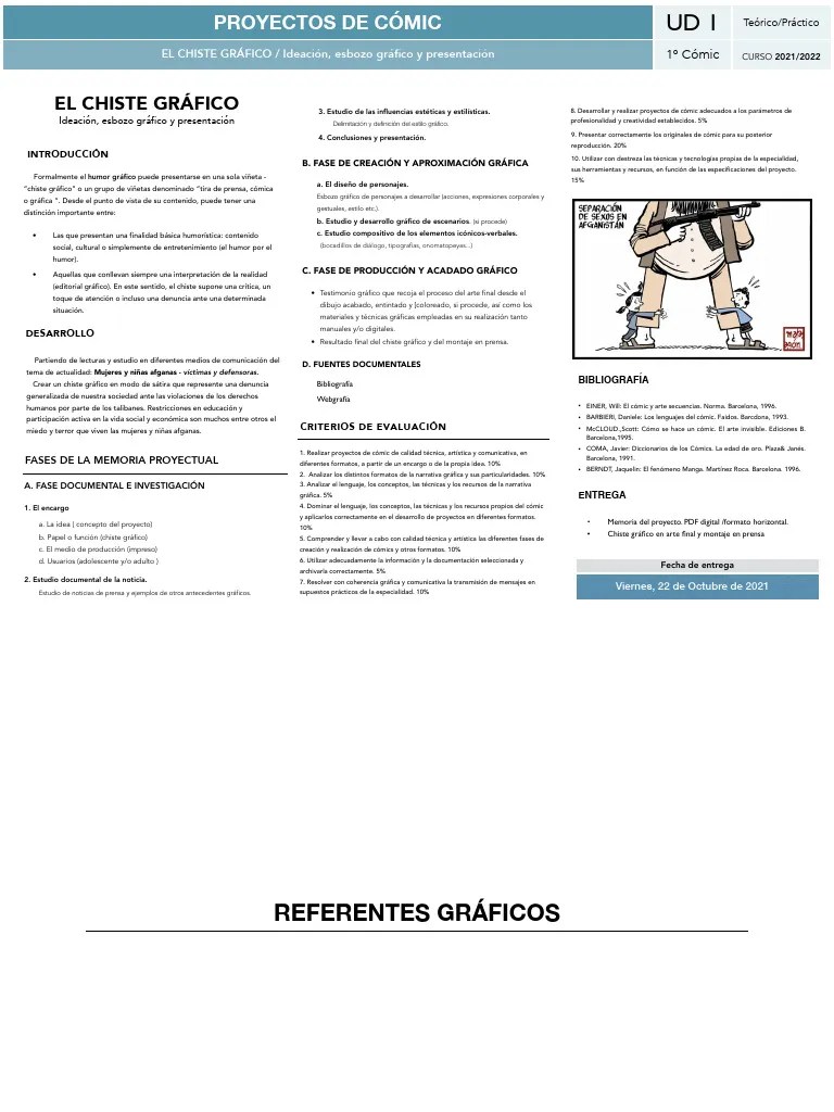 FICHA EL CHISTE GRAFICO 20-22 | PDF