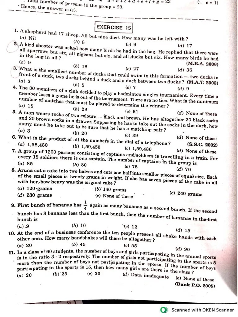 Arithmetical Reasoning 1 | PDF