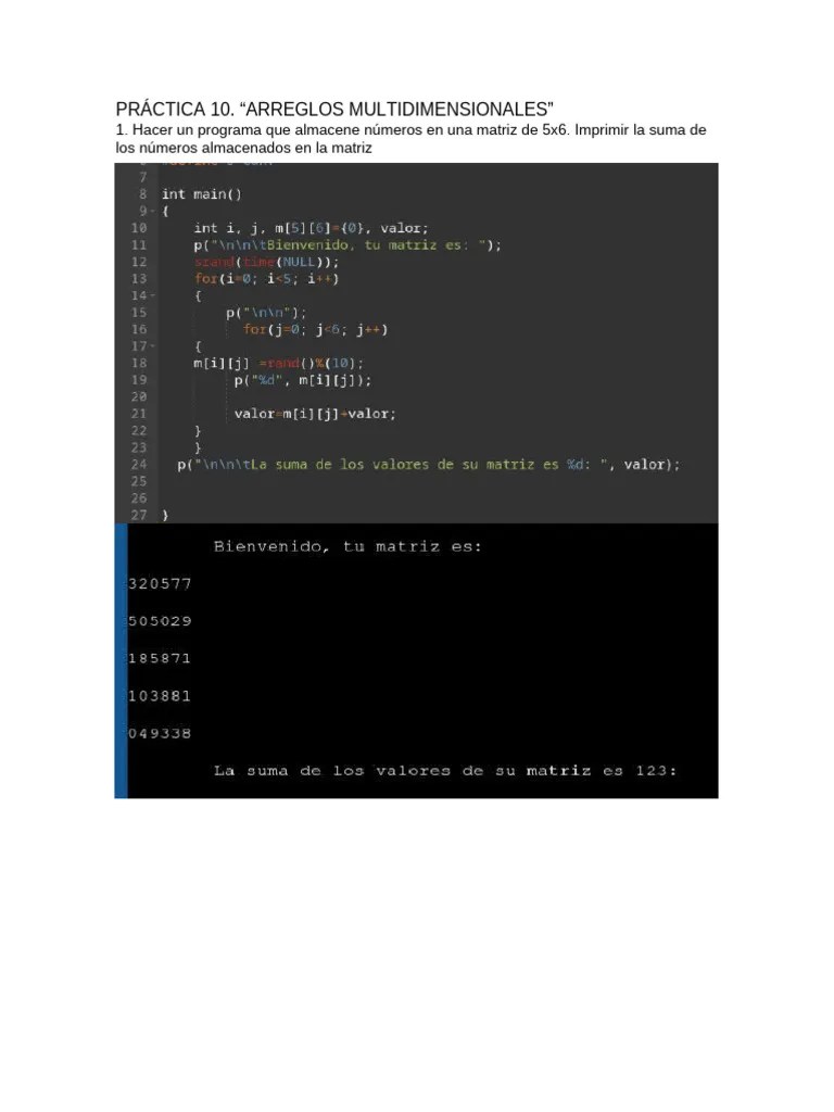 PRÁCTICA 10 Programacion | PDF