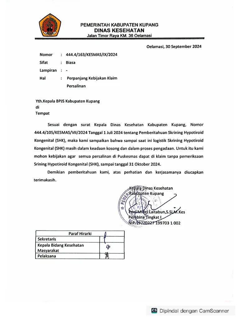 Perpanjangan Klaim Persalinan | PDF