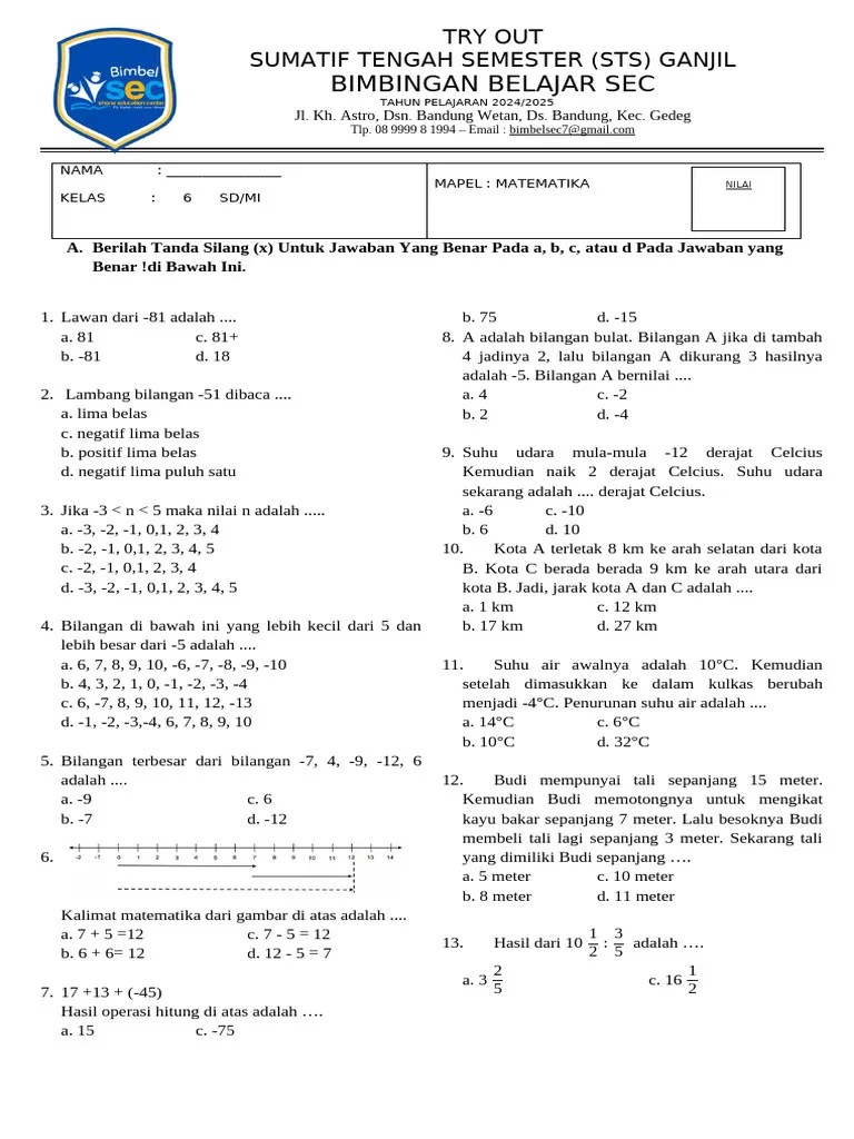 Mtk Kelas 6 Pdf