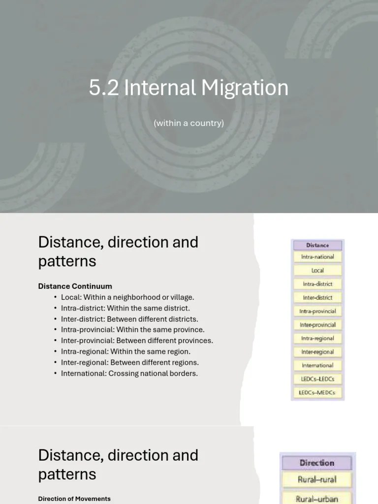 Causes Of Internal Migration | PDF