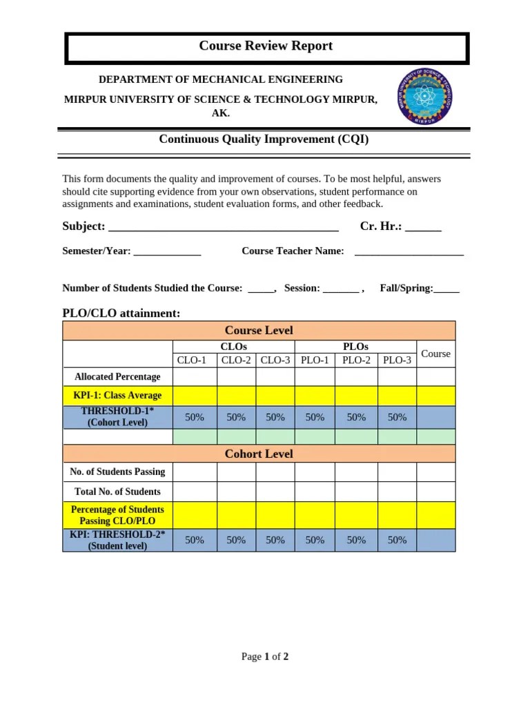 Course Review Report | PDF | Learning | Computers