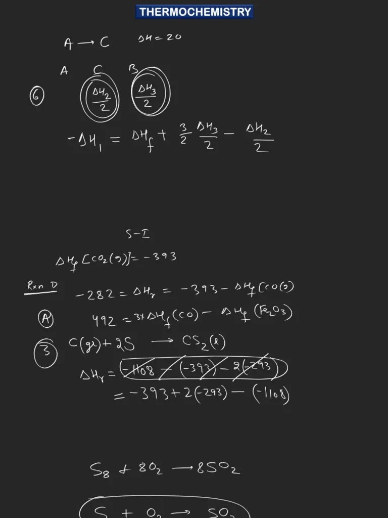 Thermochemistry - L-03 (Class Notes) | PDF