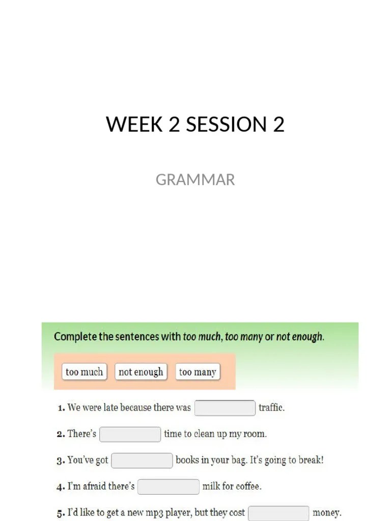 Week 2 Session 2 9th | PDF