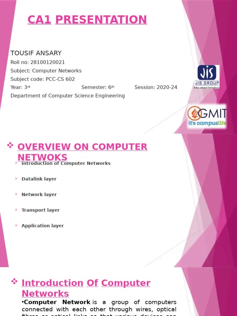 Computer Network Presentation | PDF