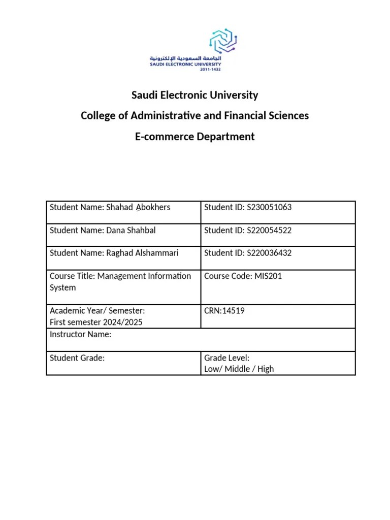 MIS201-Group Assignment (9) 2 | PDF