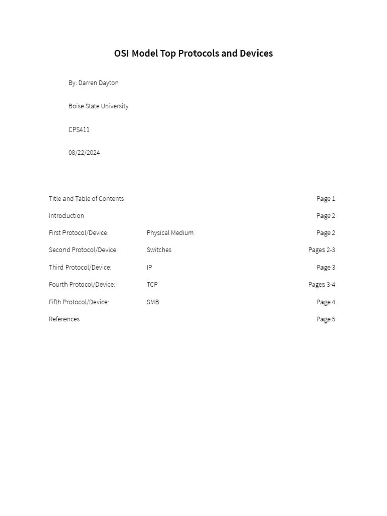 OSI Model Top Protocols And Devices | PDF | Internet Protocols | Computers