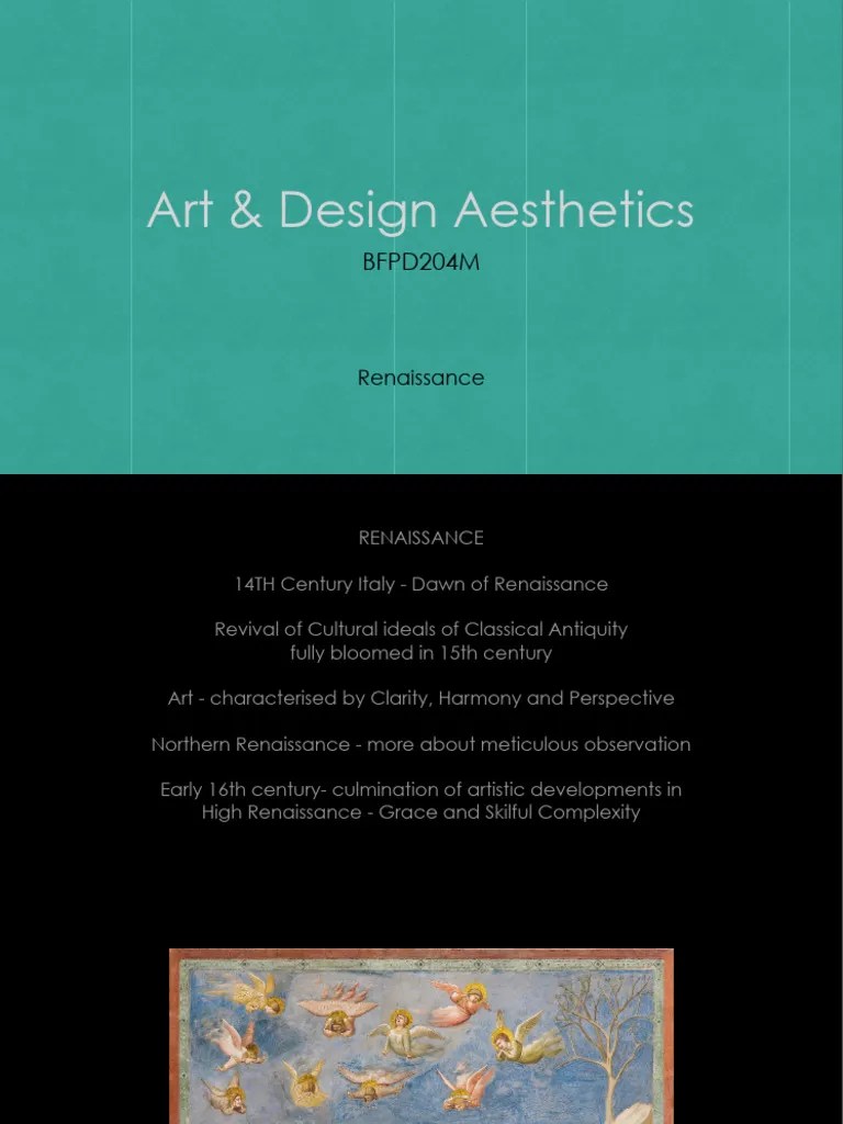 Art & Design Aesthetics Renaissance | PDF