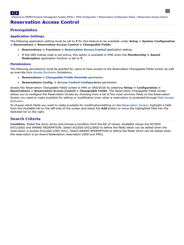 Reservation Access Control | PDF