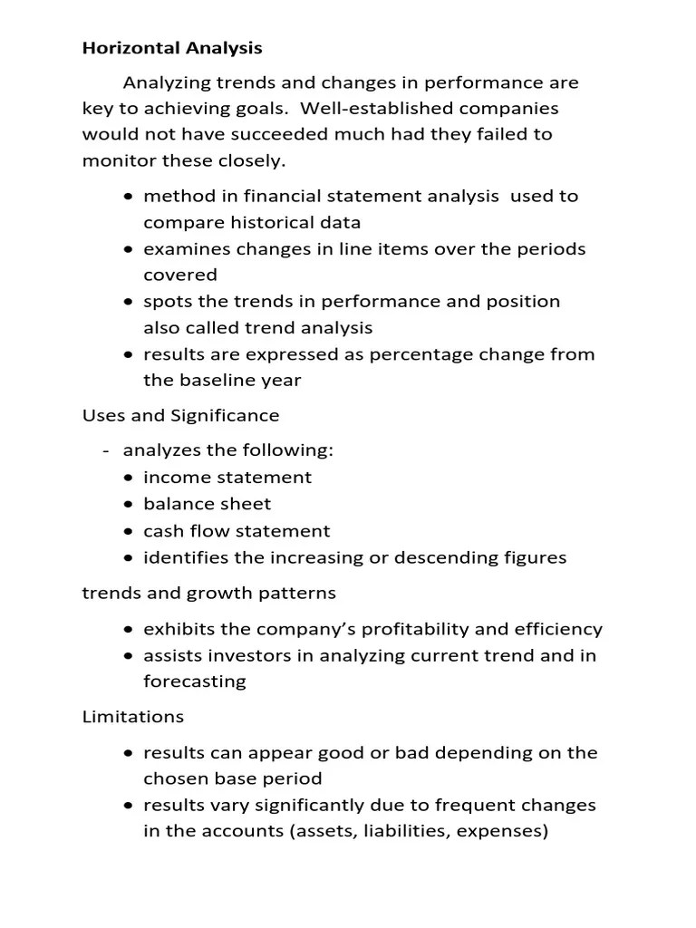 6b Horizontal Analysis | PDF