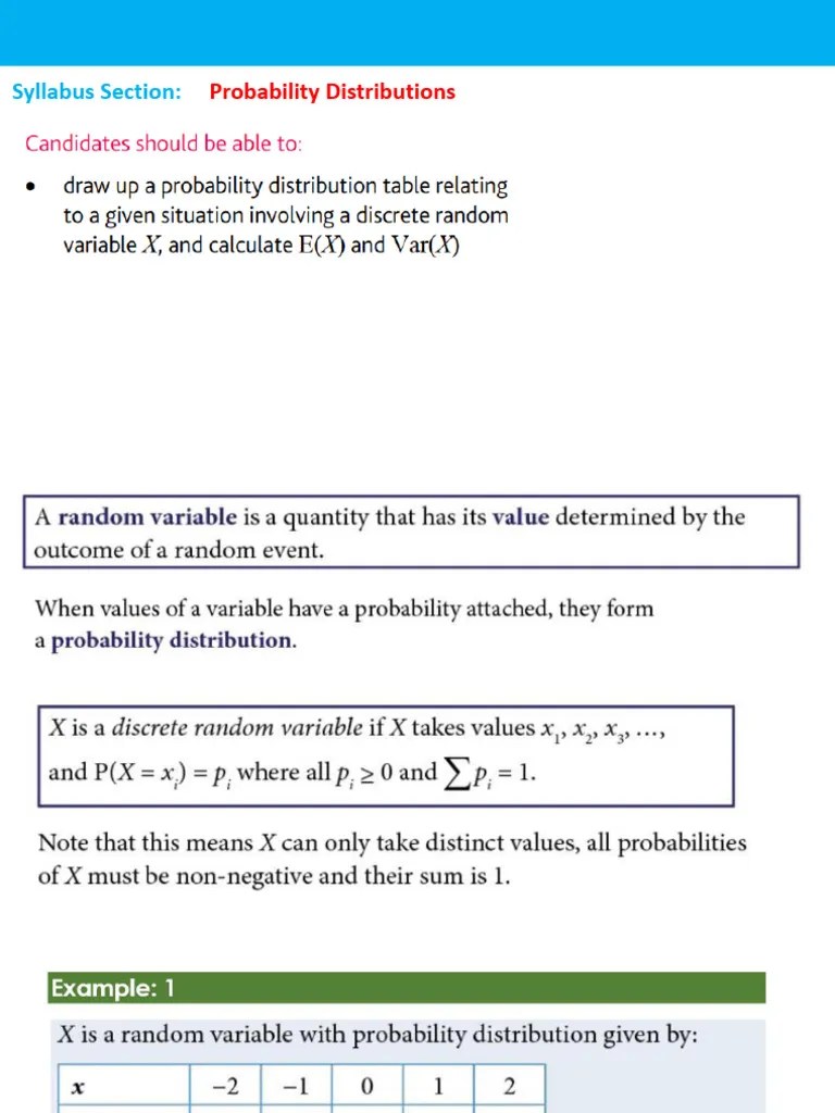 PROBABILITY DISTRIBUTIONS | PDF