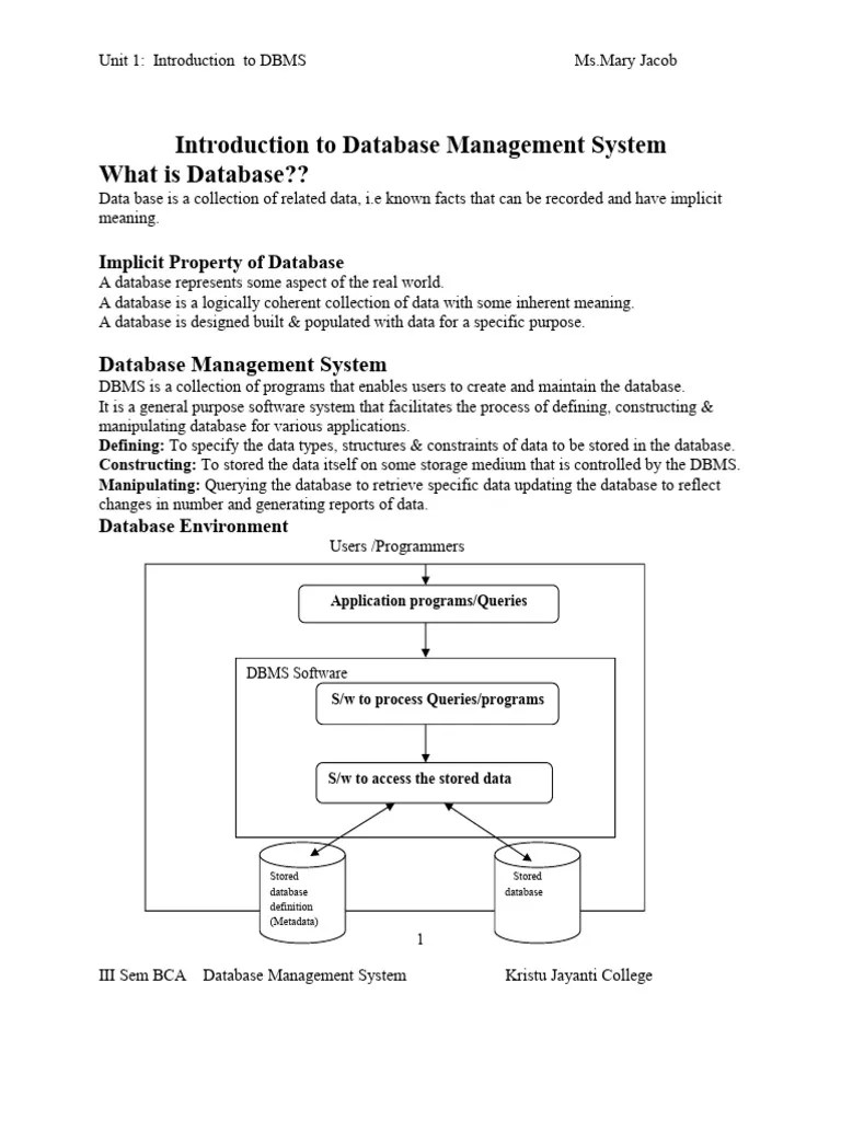 Unit 1 Summary | PDF