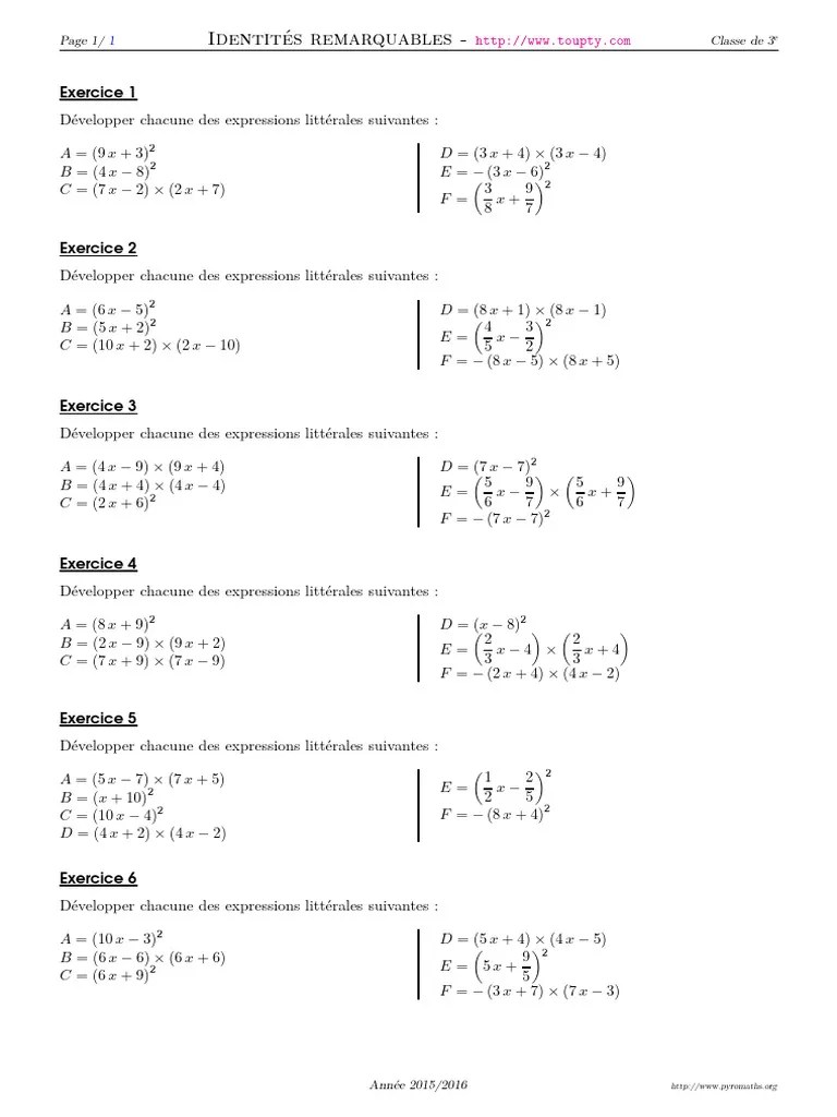Identite-remarquable-3 | PDF