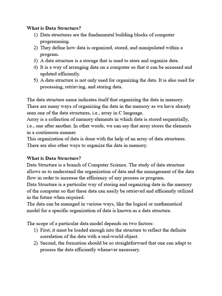 Data Structures | PDF | Computer Data Storage | Computers