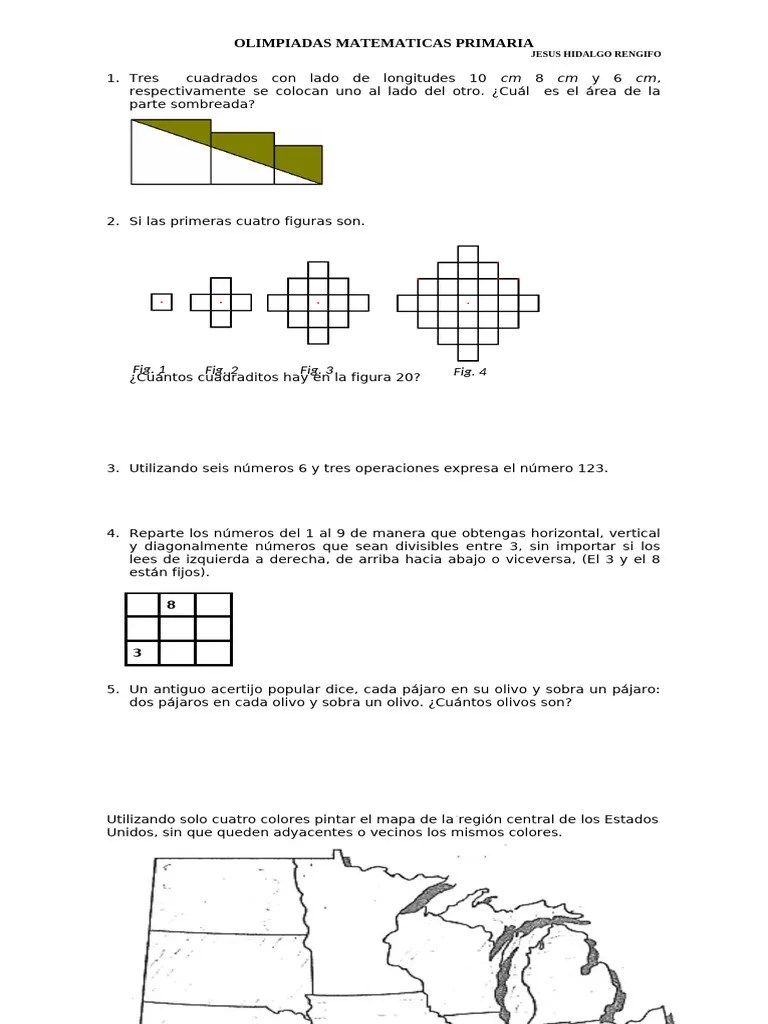 Olimpiadas Matematicas Primaria 2 | PDF