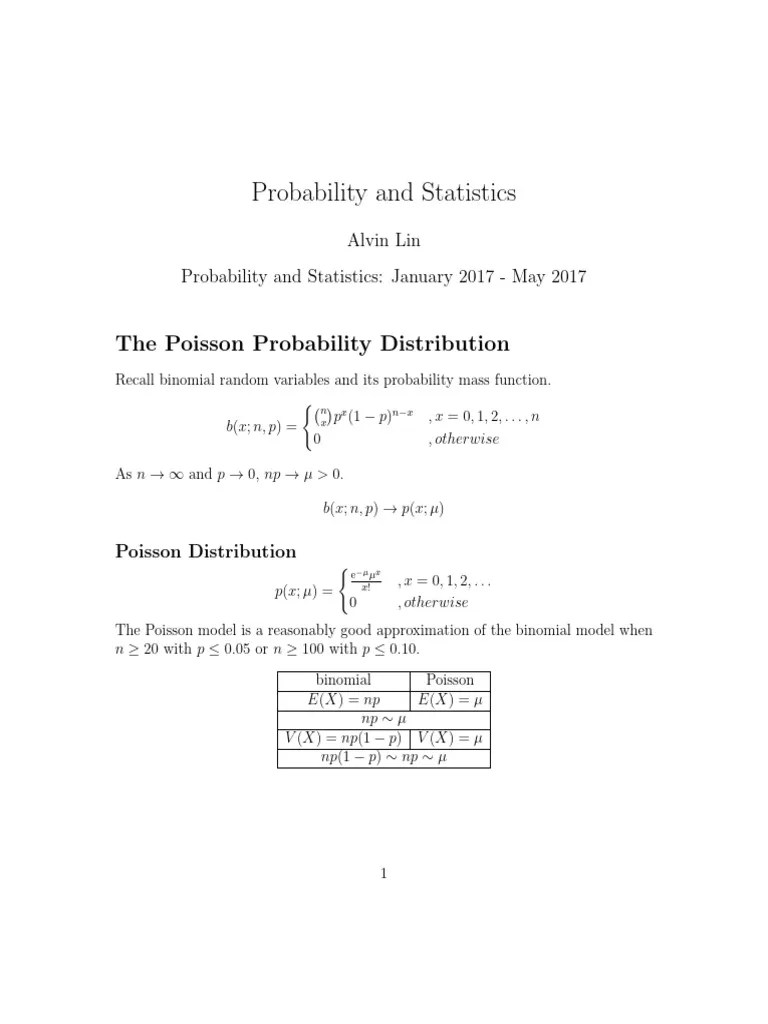 08 The Poisson Probability Distribution | PDF | Probability Density Function | Poisson Distribution