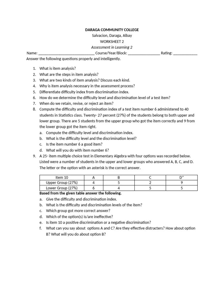 Worksheet2-ProfEd-7 | PDF