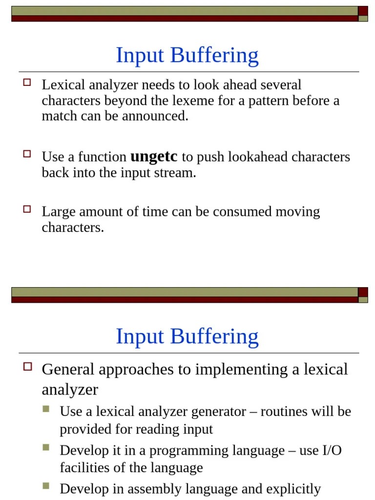 Input Buffering | PDF