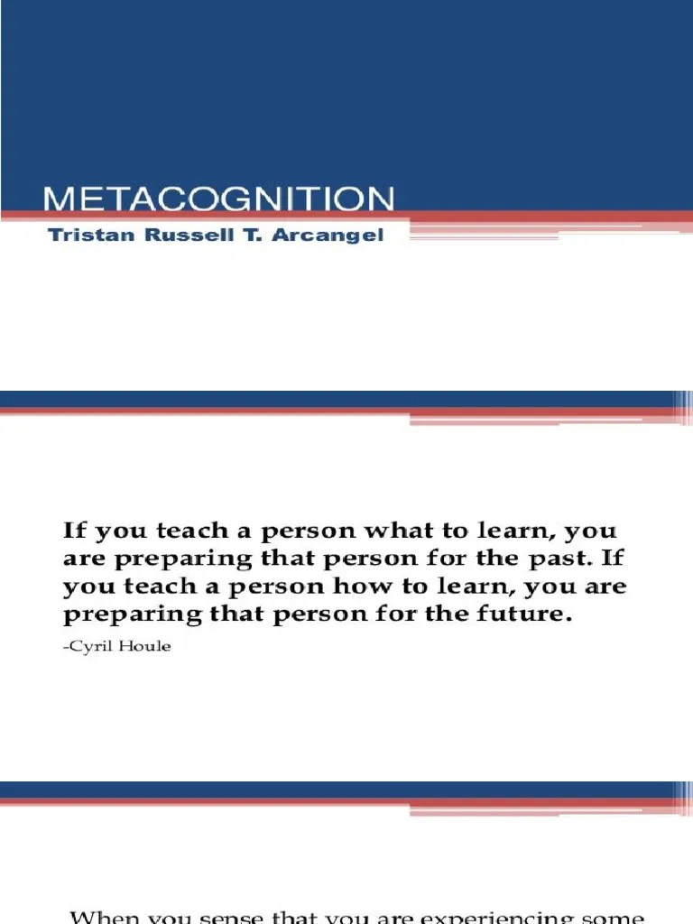Module 1 Metacognition F | PDF