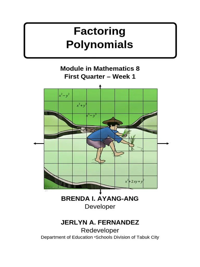 Mod - Math8 - Q1 - W1 - Factoring Polynomials | PDF