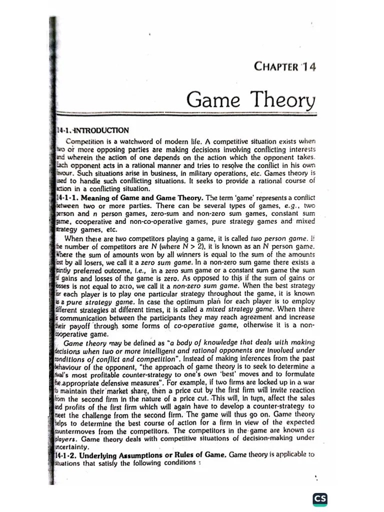 Game Theory (Book) | PDF
