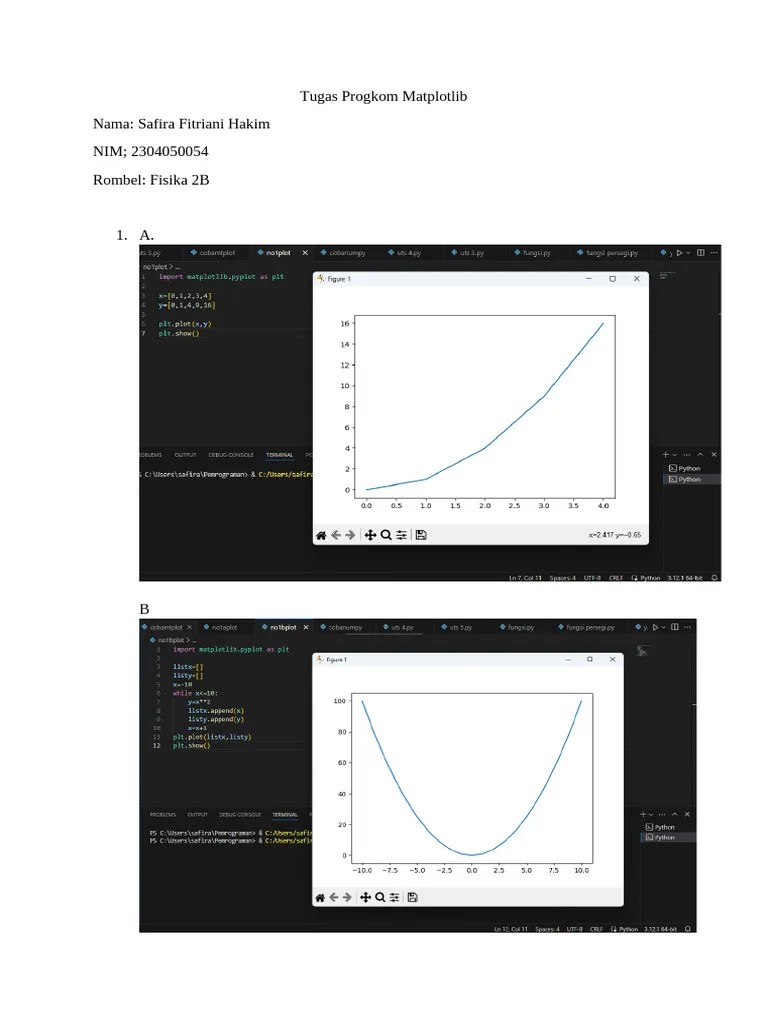 Tugas Progkom Matplotlib | PDF