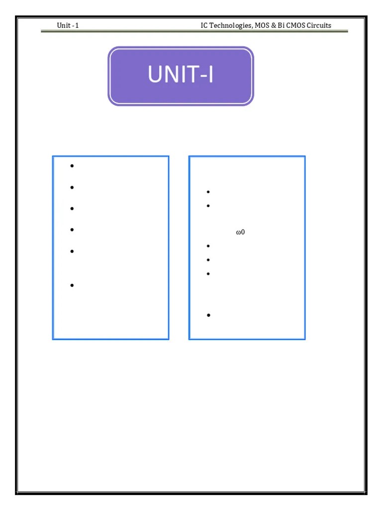 VLSI DESIGN Notes-1 | PDF | Mosfet | Field Effect Transistor
