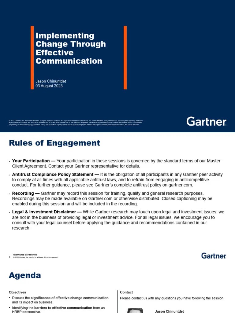 Implementing Change Through Effective Communication Gartner | PDF