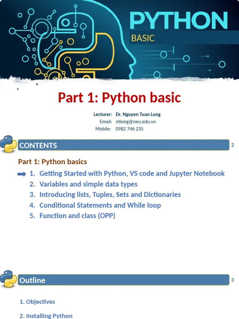 1 - Getting Started With Python, VScode And Jupyter Notebook | PDF