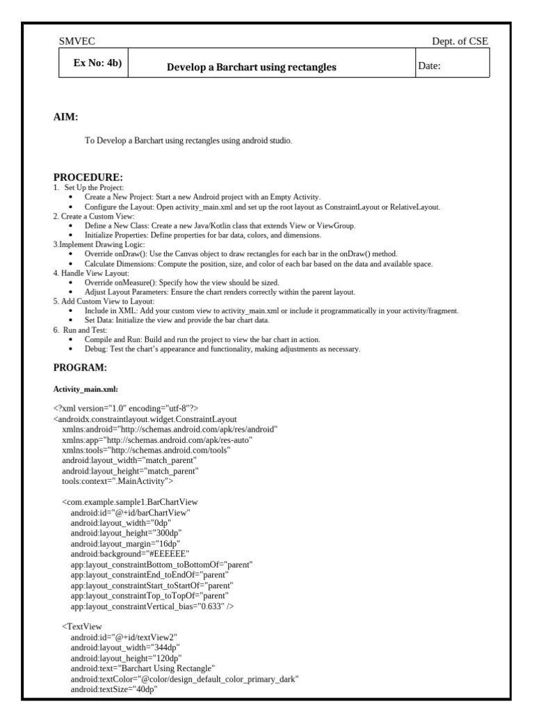 4b)-4e) Lab Exercise | PDF