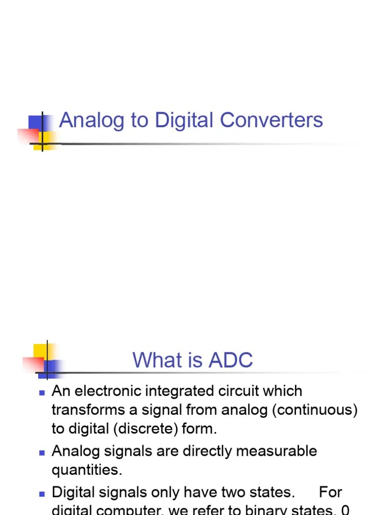 Analog To Digital Converters | PDF
