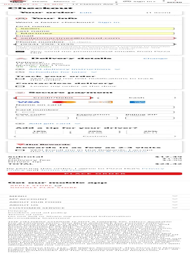 Pizza Hut Pdf