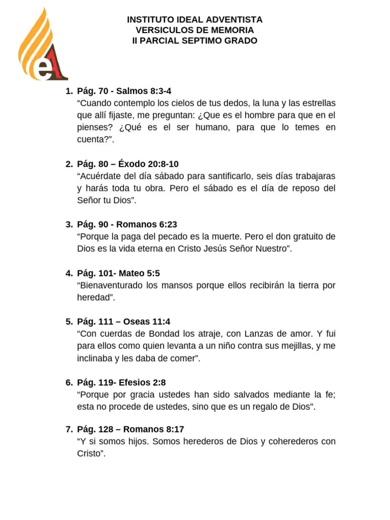 Versiculos De Memoria En Word | PDF
