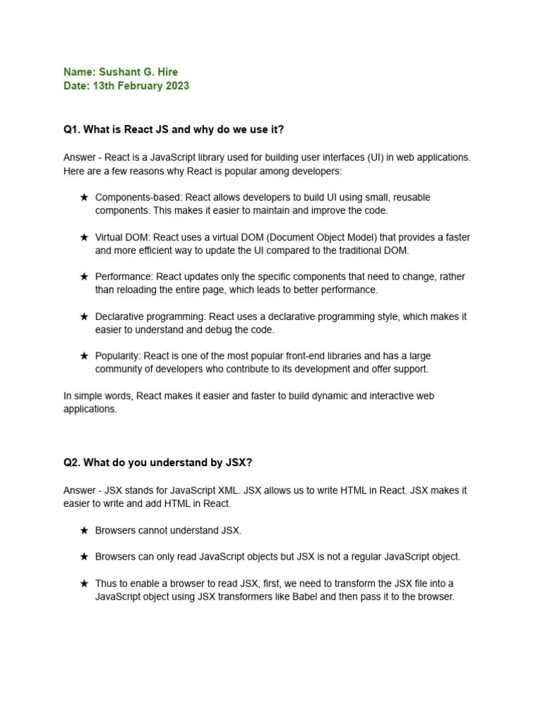 React Notes | PDF | Document Object Model | Java Script