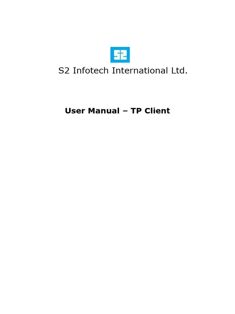 UserManual TPClient V1.0 | PDF