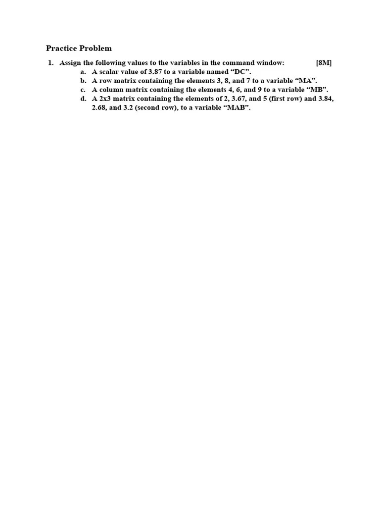 Module1 - 1 - Practice Problems | PDF
