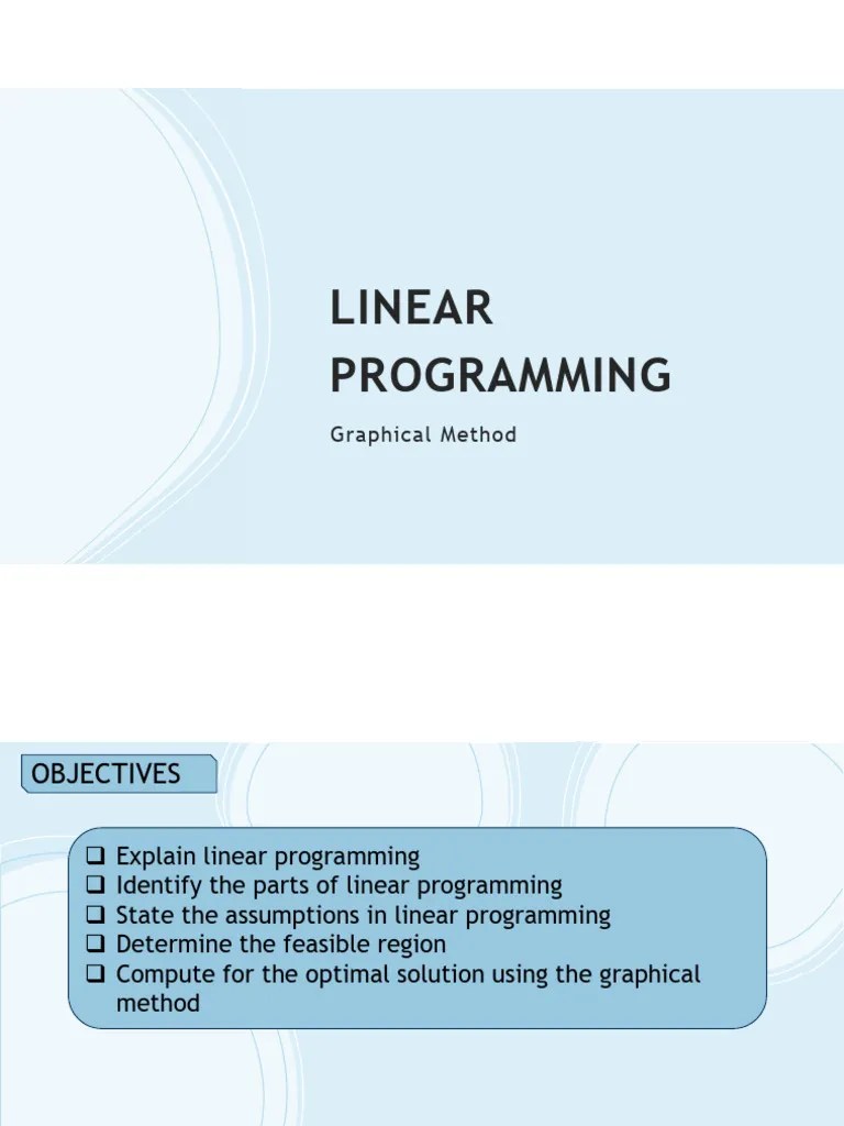 02 Linear Programming Graphical Method | PDF