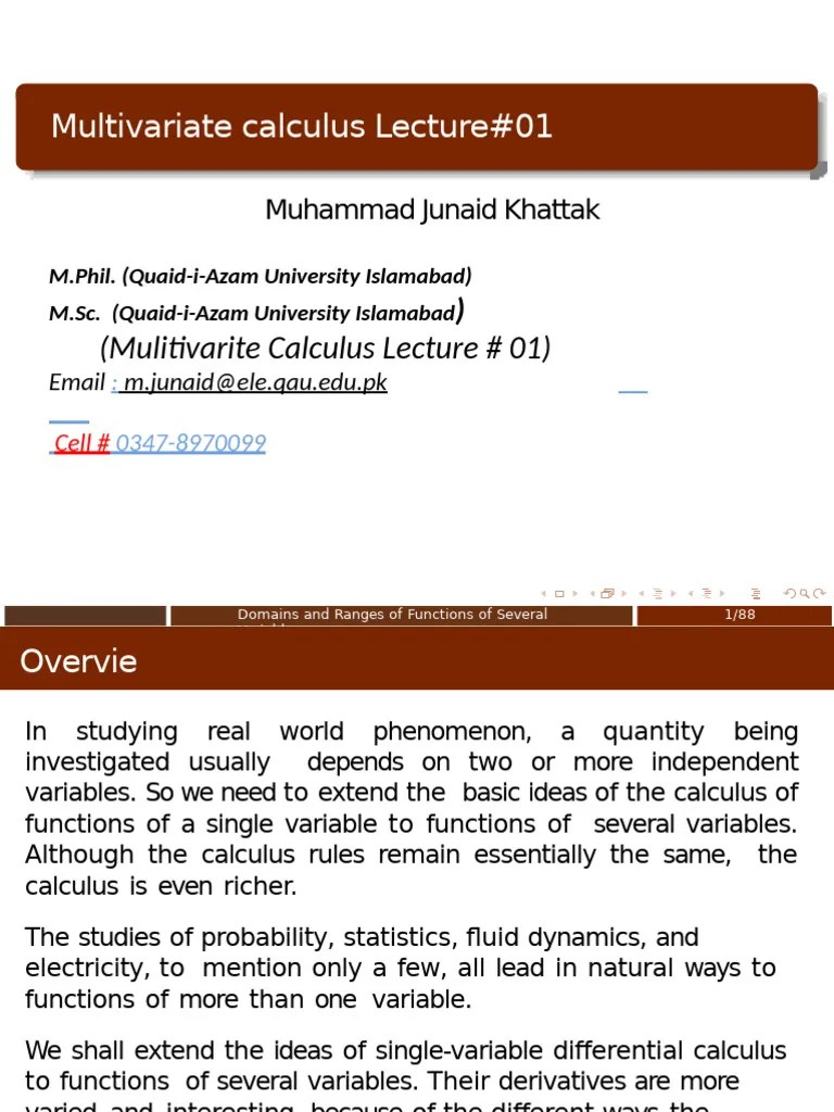 Multivariate_Calculus_Lecture#01 - Copy | PDF
