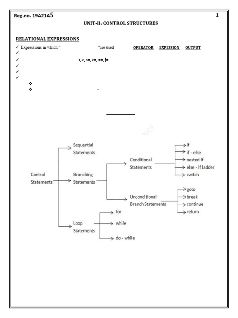Control Structures | PDF | Control Flow | Boolean Data Type