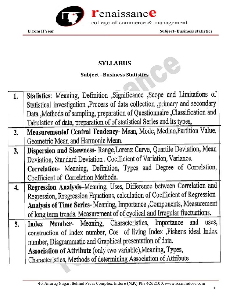 Business Statistics | PDF | Mean | Sampling (Statistics)