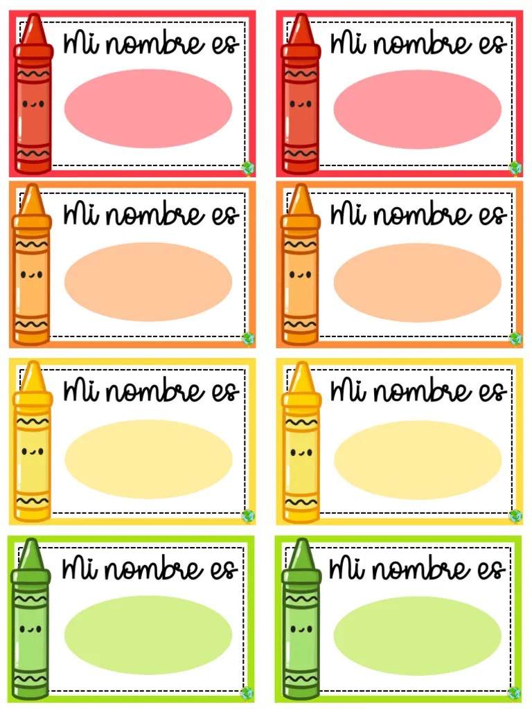 Gafetes Crayola | PDF