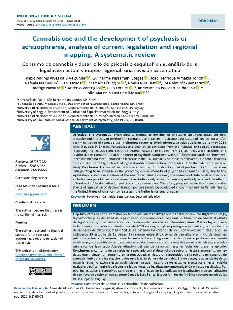 Cannabis Use And The Development Of Psychosis Or Schizophrenia ...
