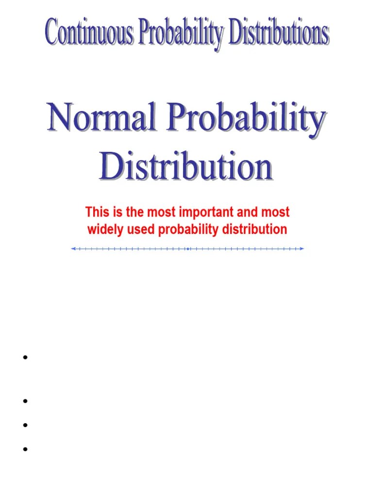 Normal Lecturecorrect | PDF | Normal Distribution | Probability ...