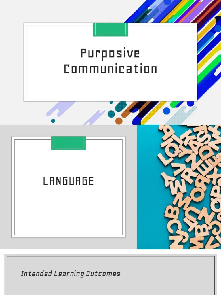 1. Language And Communication (Student Copy) | PDF | Communication ...